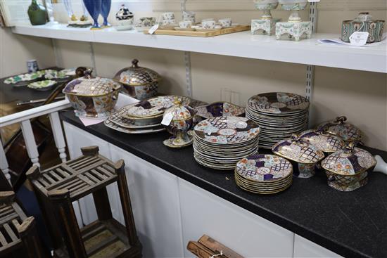An English ironstone Japan pattern dinner service, c.1815-20 Large tureens 33cm wide